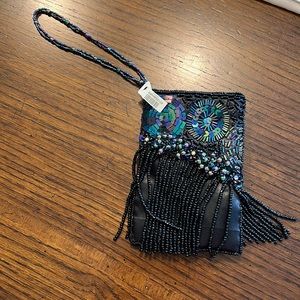 CHICOS BEADED SATIN WRISTLET NWT